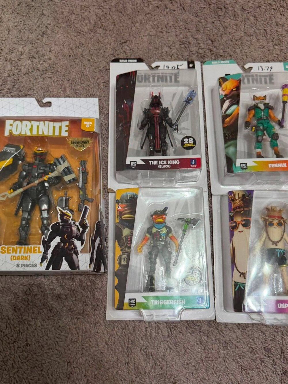 Fortnite Legendary Series and Fortnite Action Figures Set of 5 all new in box